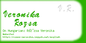 veronika rozsa business card